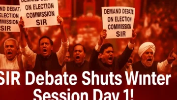 Election Commission SIR Debate: विंटर सेशन का 1 दिन धरातल पर, विपक्ष की हुंकार से सदन ठप!