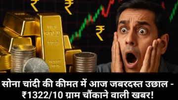 Gold Silver Price Today ने तोड़ा सारा रिकॉर्ड – 10 ग्राम सोना ₹1322 पर, चाँदी ₹1906, क्या अभी खरीदें या रुकें?