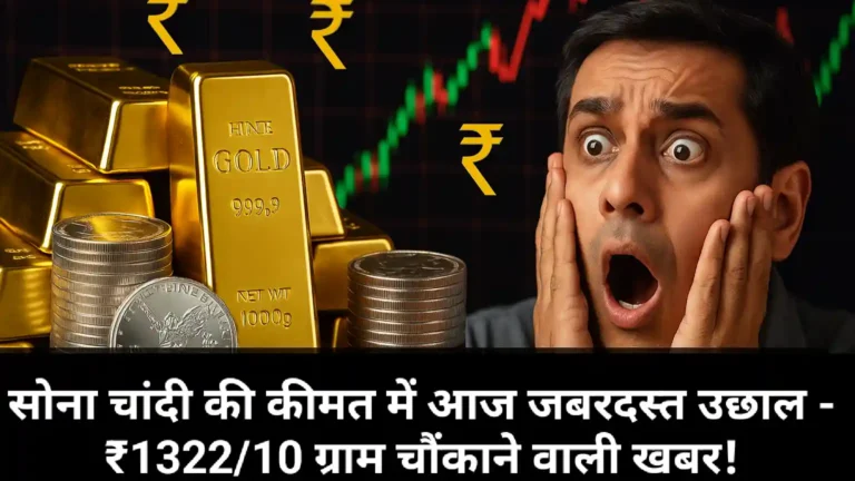 Gold Silver Price Today ने तोड़ा सारा रिकॉर्ड – 10 ग्राम सोना ₹1322 पर, चाँदी ₹1906, क्या अभी खरीदें या रुकें?