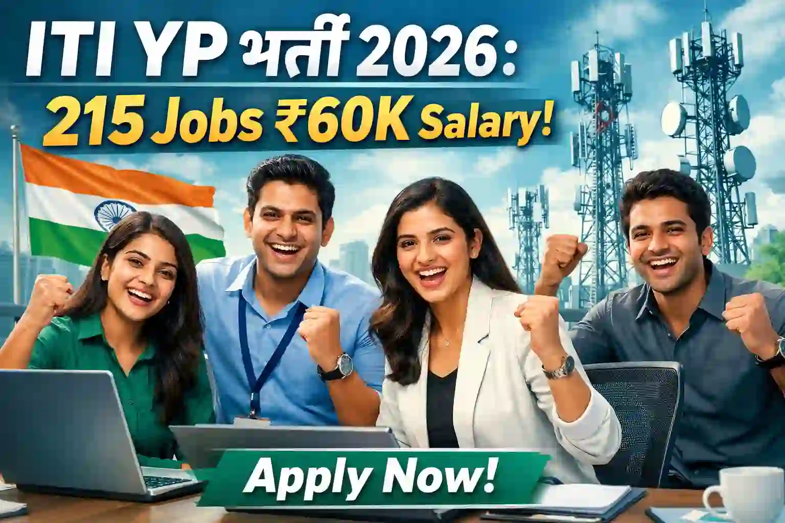 ITI Young Professional भर्ती 2026: 215 पदों पर ₹60,000 तक सैलरी, आज ही अप्लाई करें!