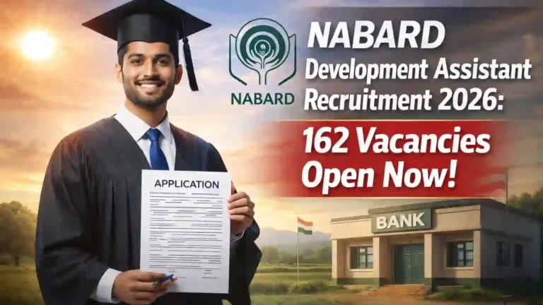 NABARD Development Assistant Recruitment 2026: 162 वैकेंसीज पर बंपर भर्ती – ग्रेजुएट्स के लिए 32 हजार सैलरी वाला मौका, आज से अप्लाई!
