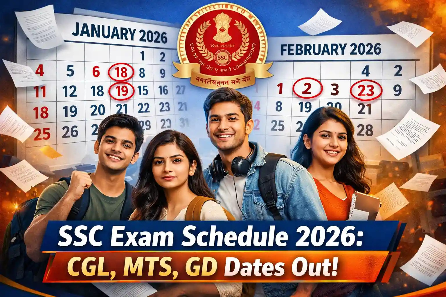 SSC Exam Schedule 2026