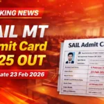 SAIL MT Technical Admit Card 2025 OUT Download