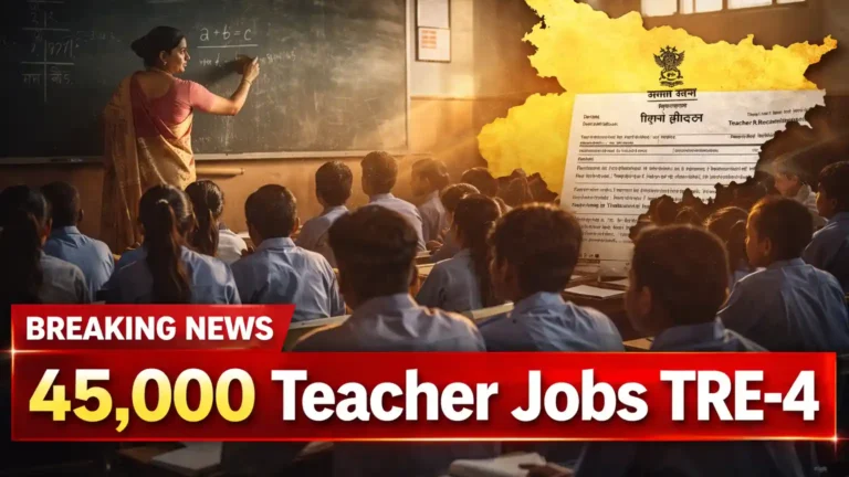 TRE 4 Bihar Teacher Recruitment आज बड़ी घोषणा: 45,000 नई नियुक्तियां, युवाओं के लिए सुनहरा मौका