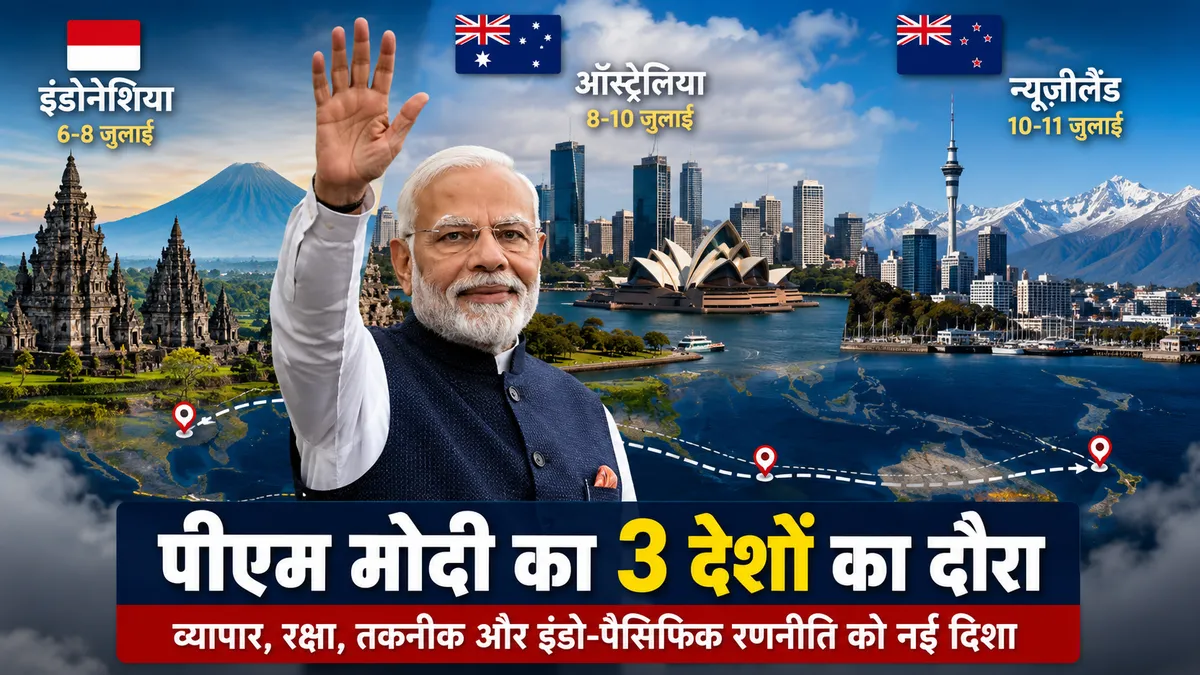 मोदी का इंडोनेशिया-ऑस्ट्रेलिया-न्यूज़ीलैंड दौरा